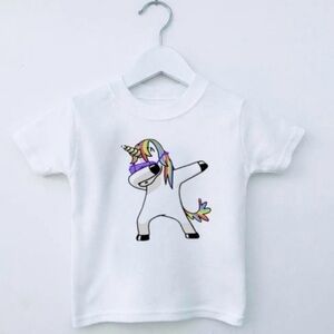 Girl Dancing Unicorn T-Shirt - White